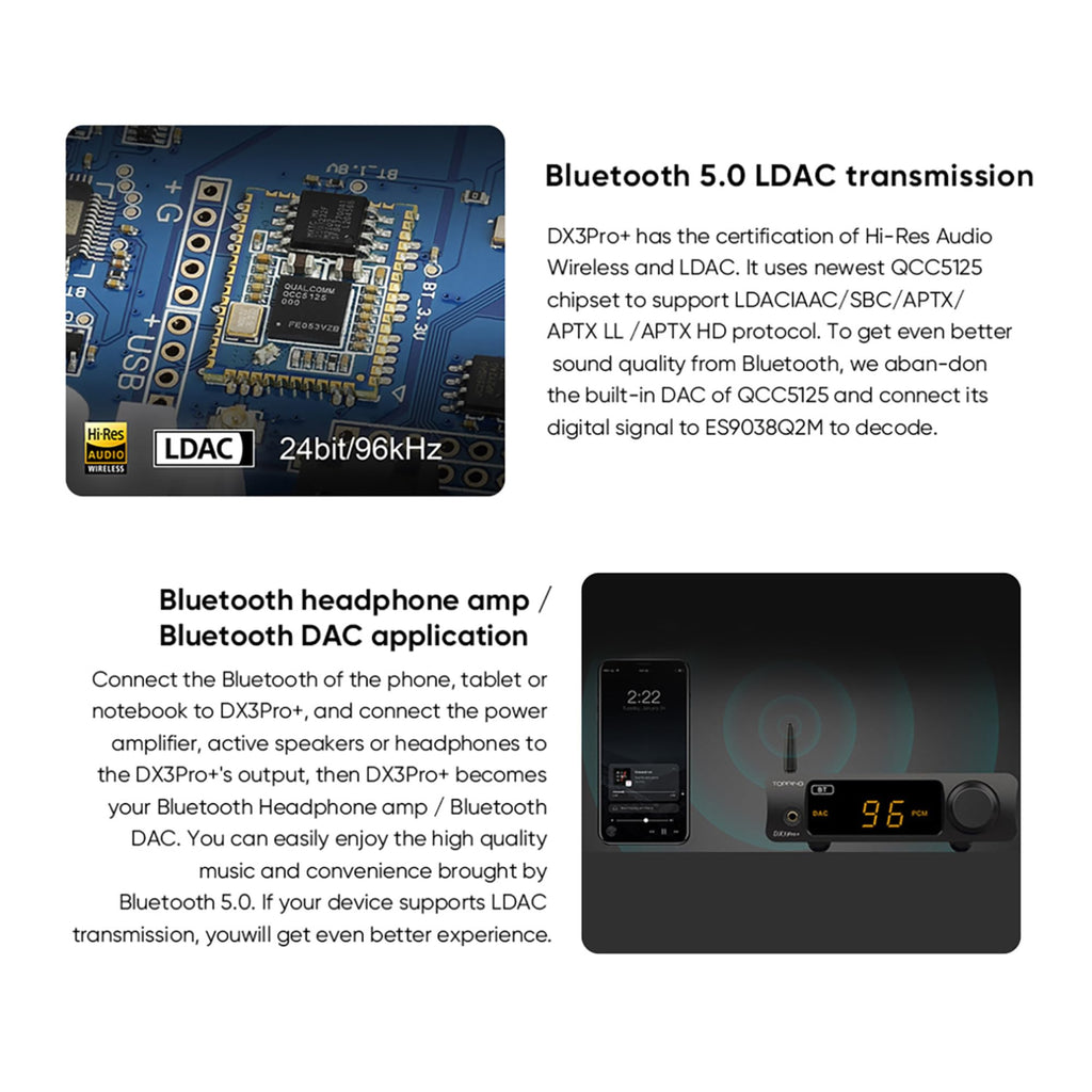 Black Headphone Amplifier DAC Amp Preamp K278