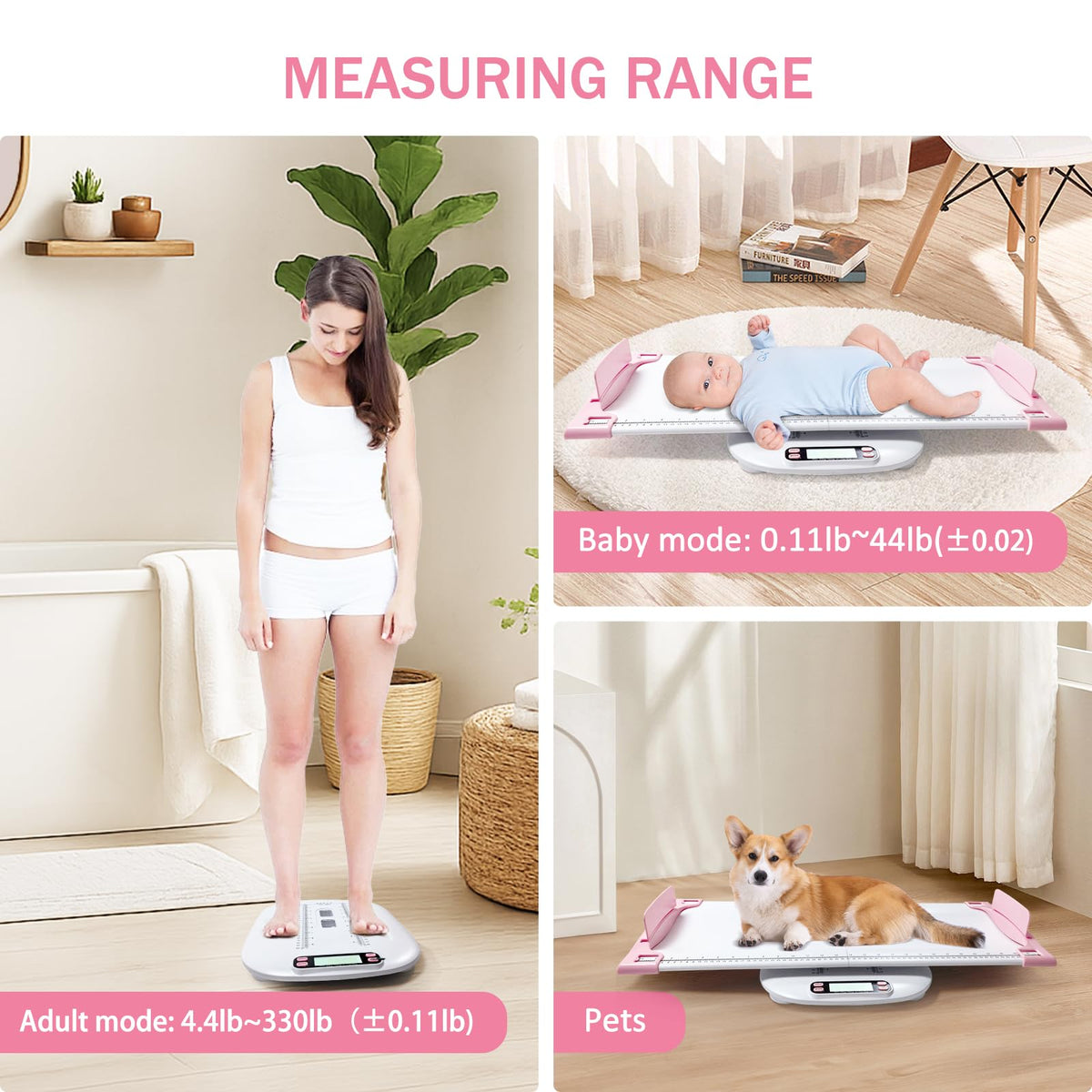 Portable Digital Pet Scale with Height Markings Z50871