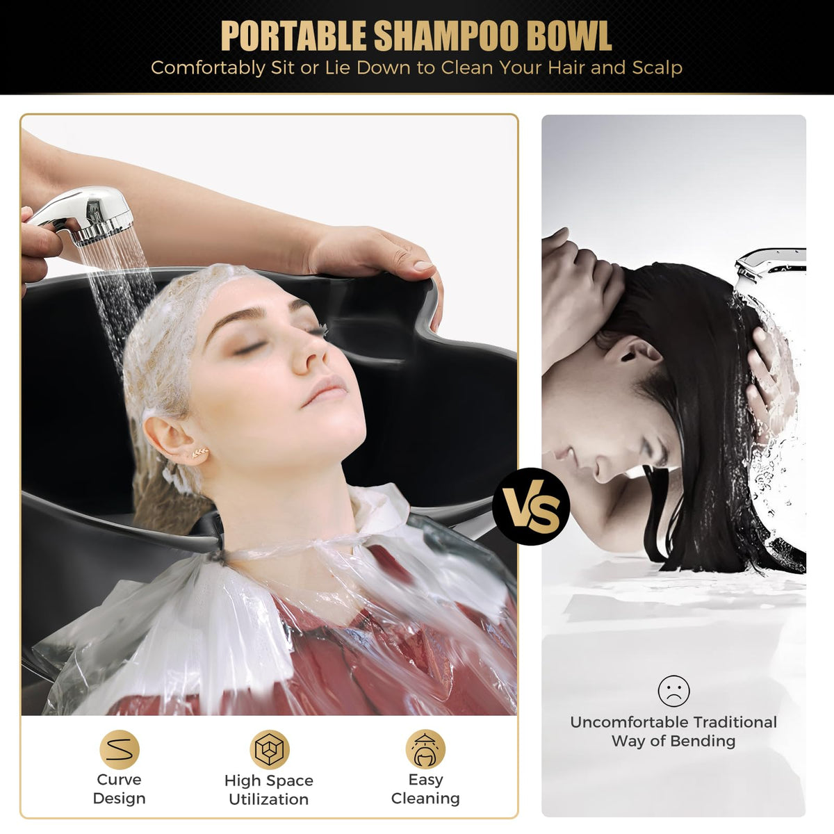 Portable Electric Pump Shampoo Bowl with 2 Buckets U151965
