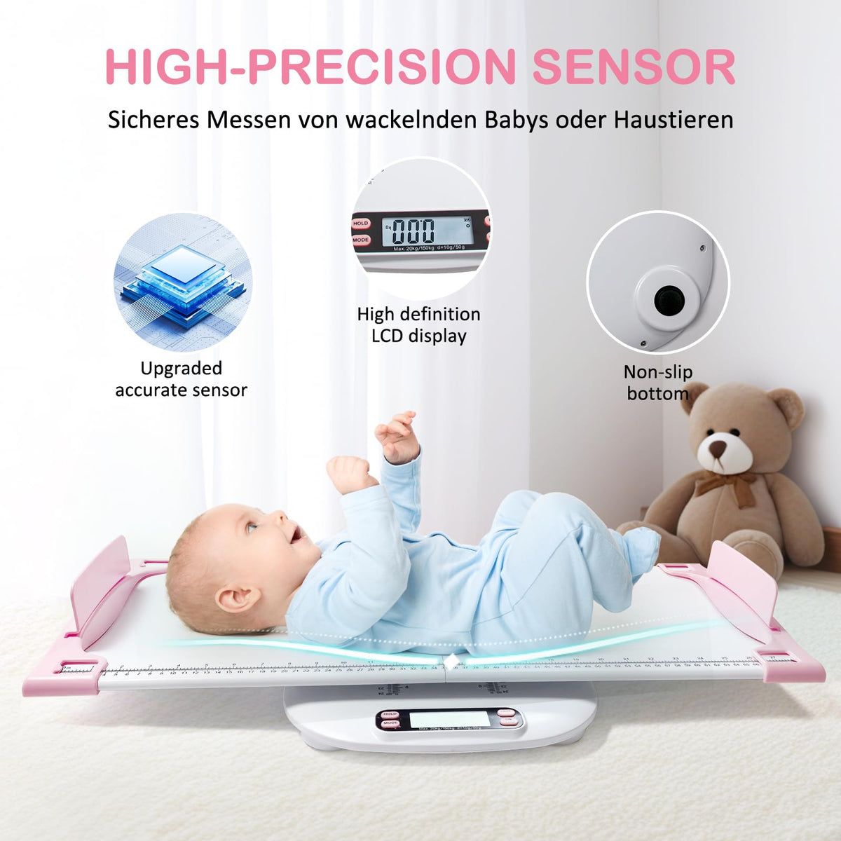 Portable Digital Pet Scale with Height Markings Z50871