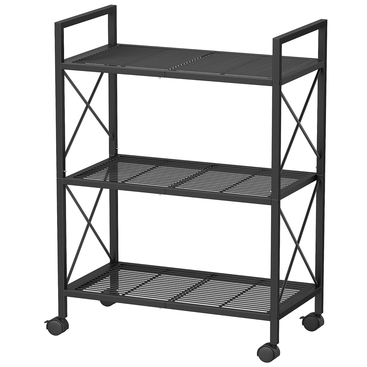 3-Tier Steel Storage Rack with Wheels M105829