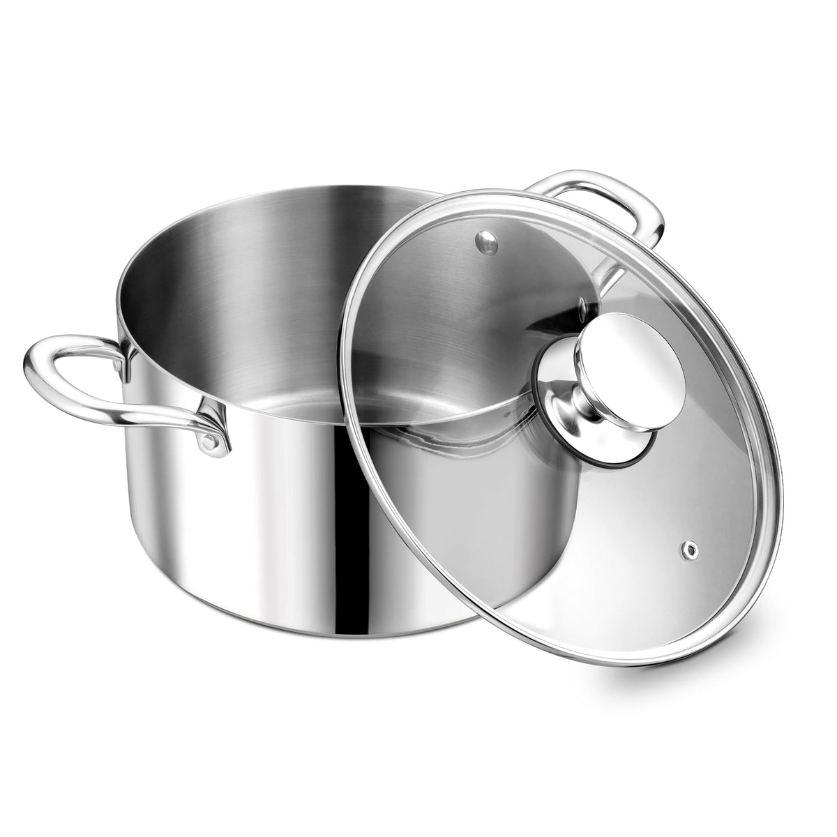 5 Quart Tri-Ply Stainless Steel Stock Pot with Lid V781