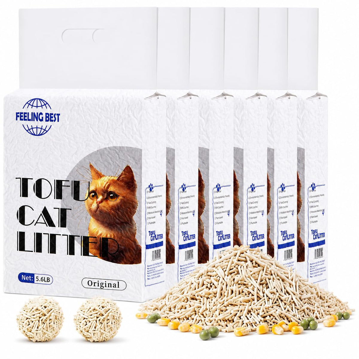 Plant-Based Flushable Tofu Cat Litter 33.6 lb U717551