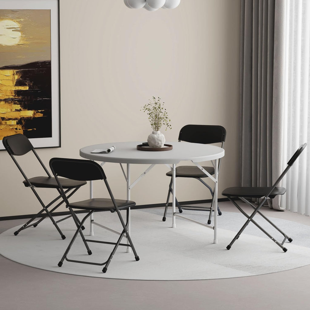 Portable Heavy Duty Folding Chairs 10 Pack Black V783