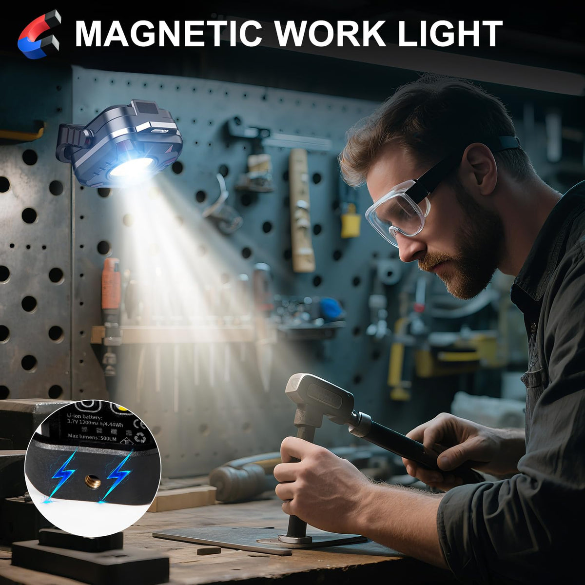 Rechargeable 500 Lumens Magnetic Work Light D135