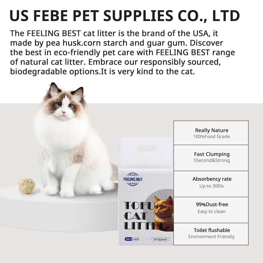 Plant-Based Flushable Tofu Cat Litter 33.6 lb U717551
