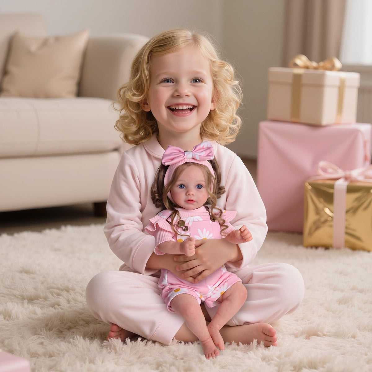 20inch Realistic Reborn Baby Dolls with Poseable Limbs Rooted Hair N597554