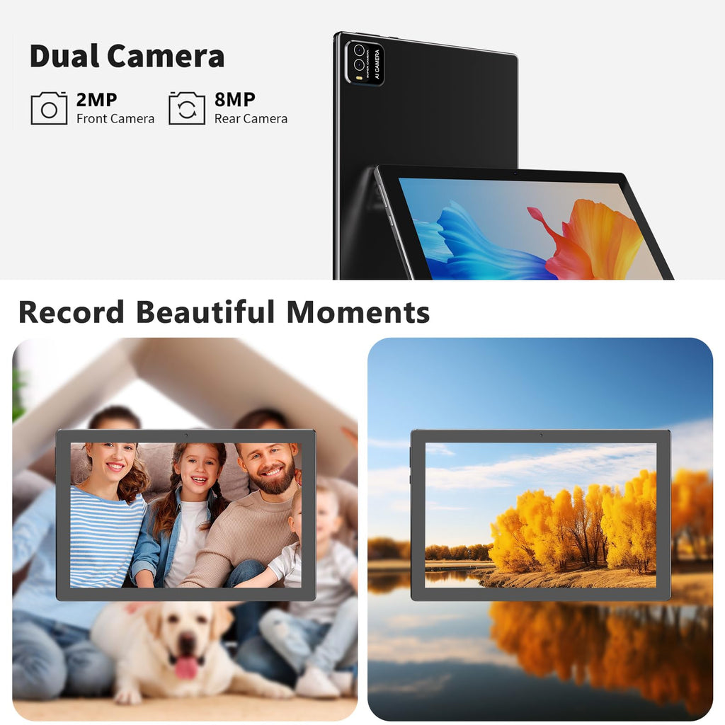 Android 15 Tablet 18GB RAM 128GB ROM 10 inch Black H726315