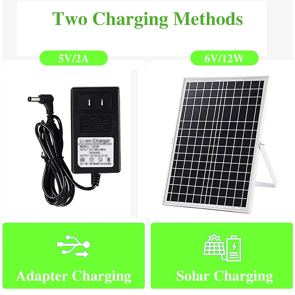 16" Solar Oscillating Standing Fan, 10000mAh Rechargeable, 3 Speed, White D9141