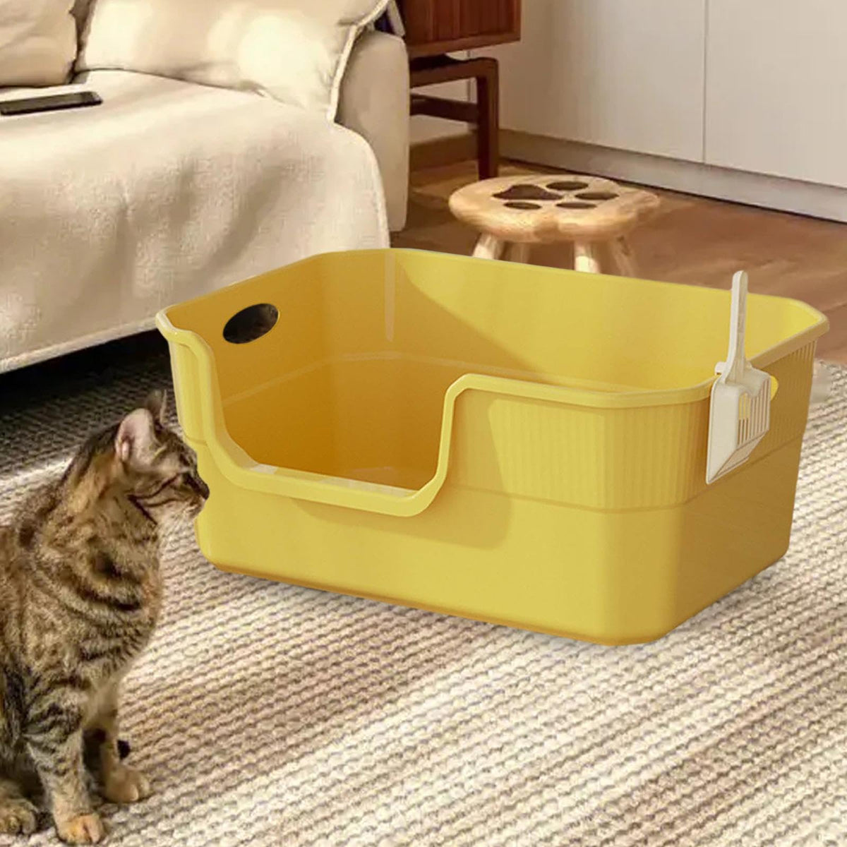 Open Top Cat Litter Tray with Frame PP E342205