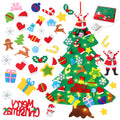 Felt Christmas Tree for Toddlers, 3.2ft Wall Hanging DIY Xmas Decorations with String Light I710775