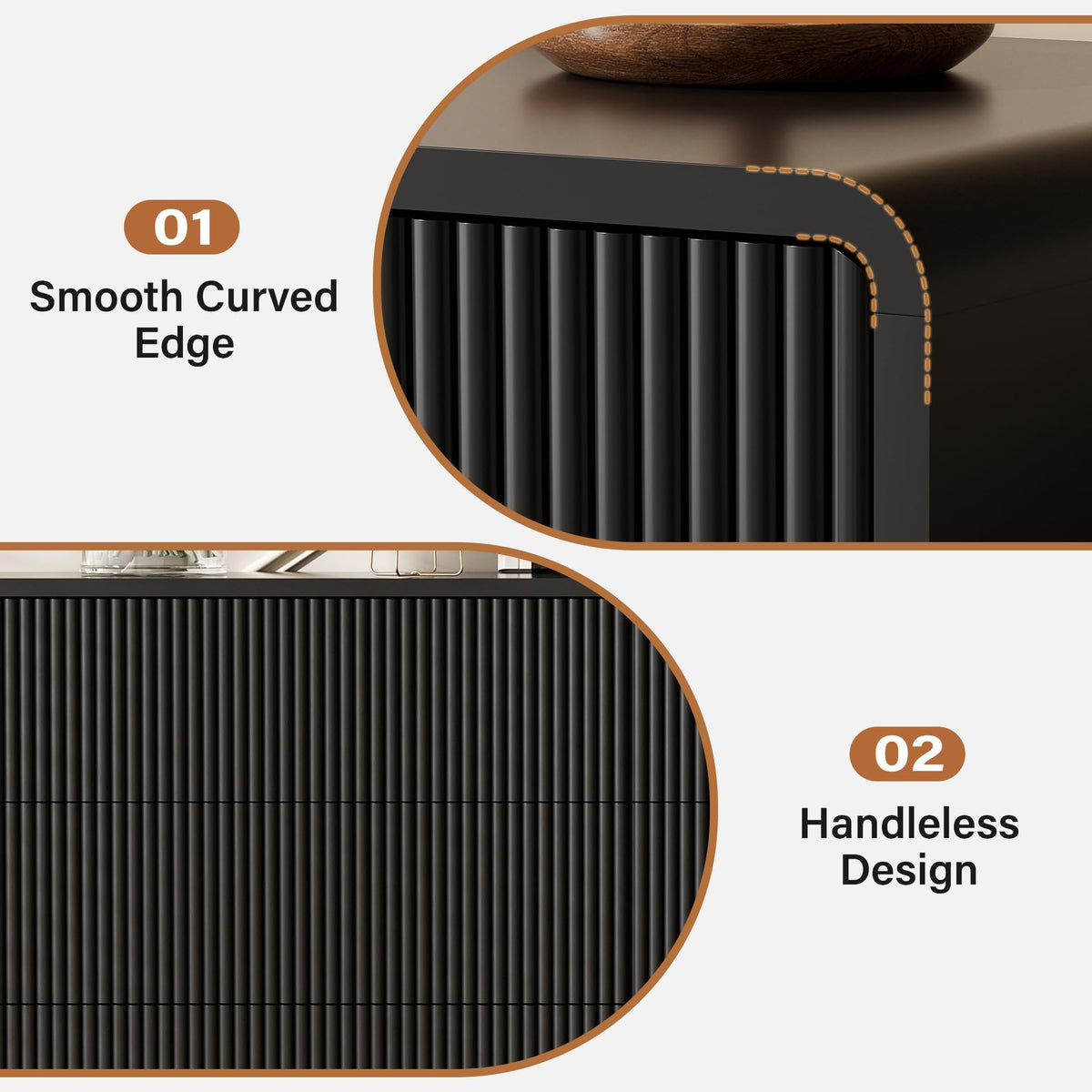 Black 6 Drawer Dresser V330930