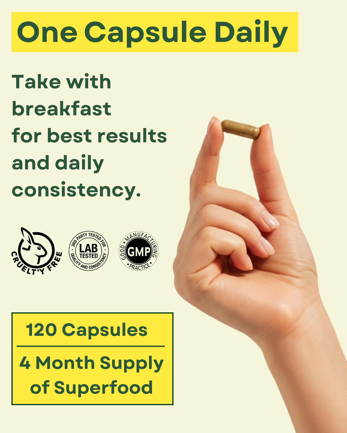 Moringa Capsules 400mg 20:1 Extract 120 Capsules N524821