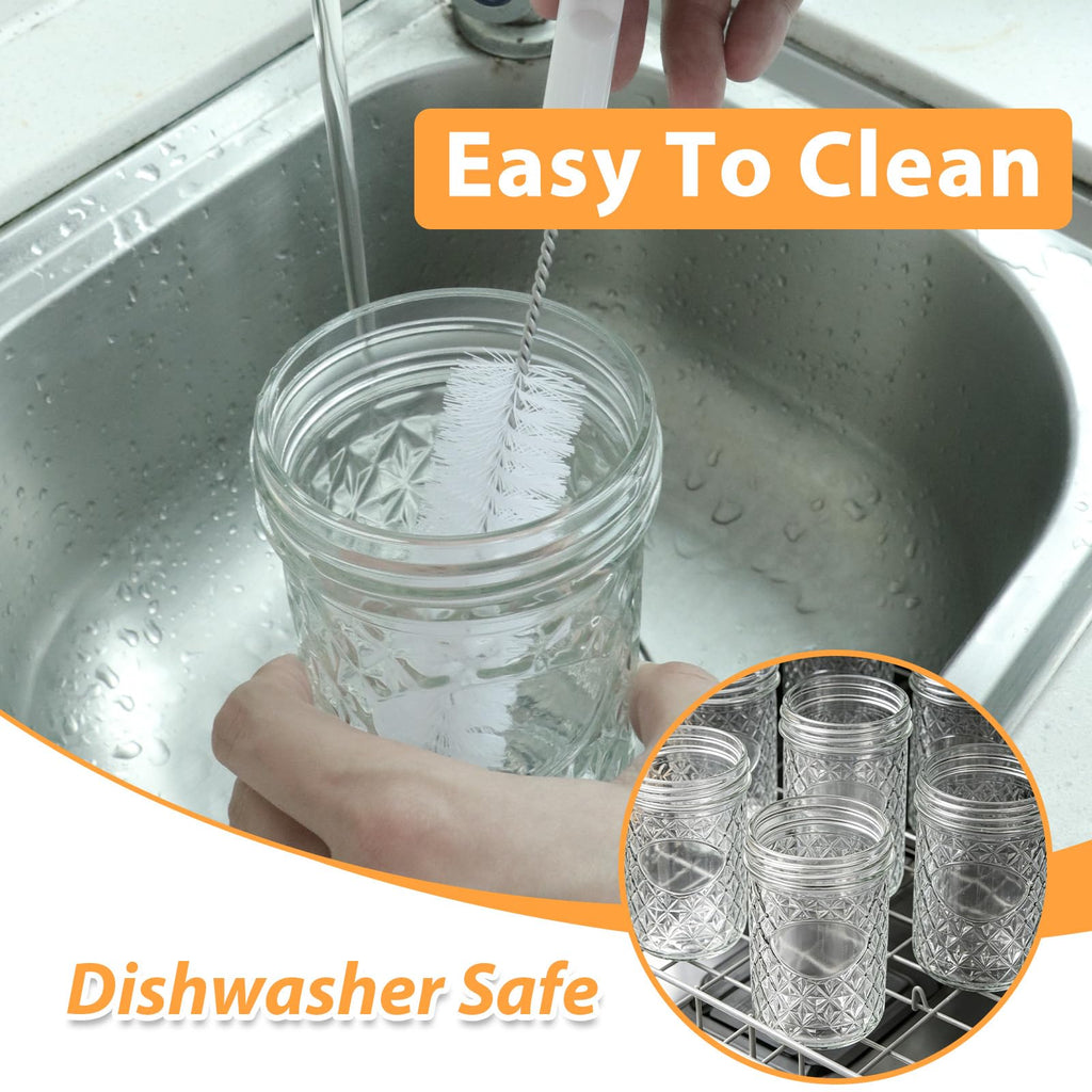 16oz Wide Mouth Mason Jars with Airtight Lids L953419