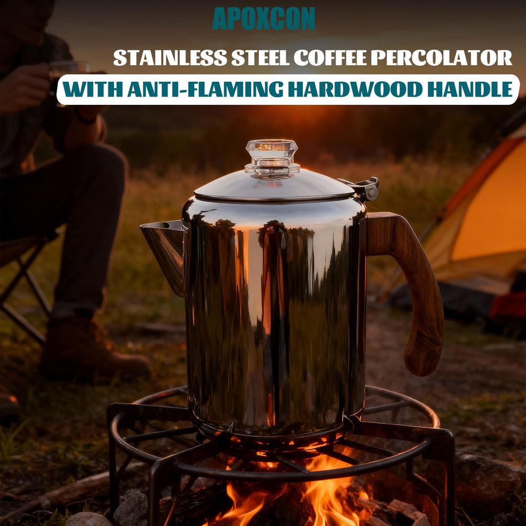 Coffee Percolator Pot Stainless Steel 8 Cup B588971