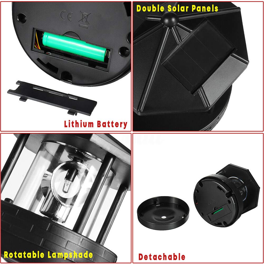 Solar Powered Rotatable LED Lighthouse P703