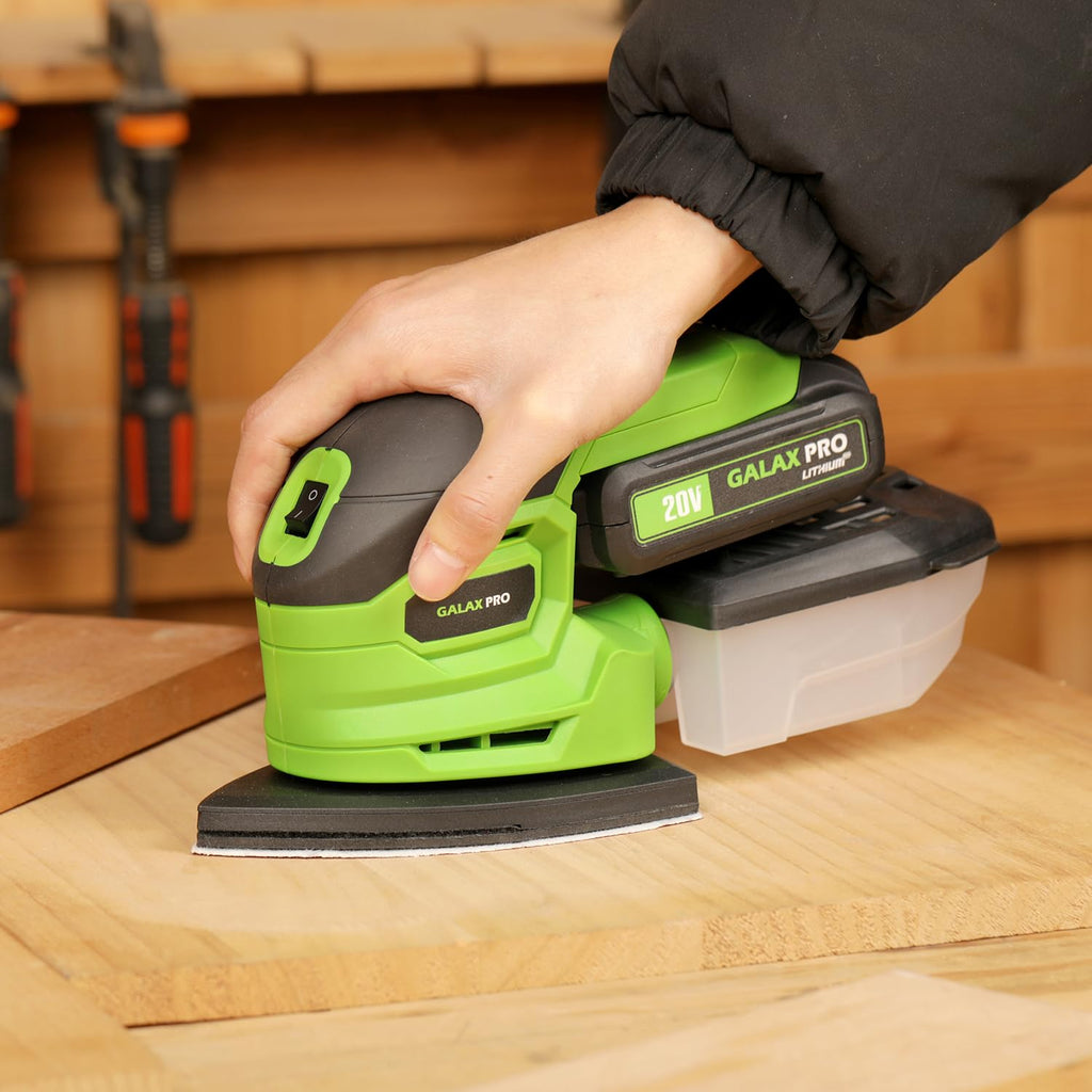 Cordless Detail Sander 2.0Ah Battery, 20 Pcs Sandpapers D1872