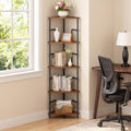 5-Tier Tall Corner Bookshelf with Metal Frame O286