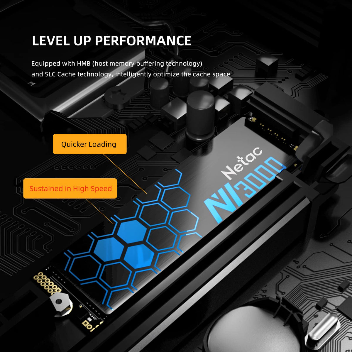 1TB NVMe PCIe Gen3x4 M.2 Internal Solid State Drive with Aluminum Heatspreader V2419