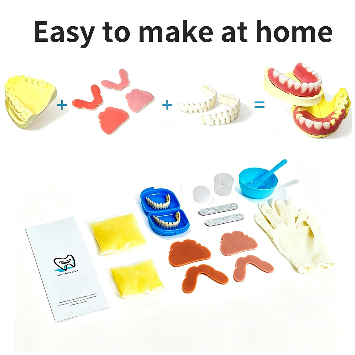 Moldable Temporary False Teeth 2 Sets 28 Pcs L66869