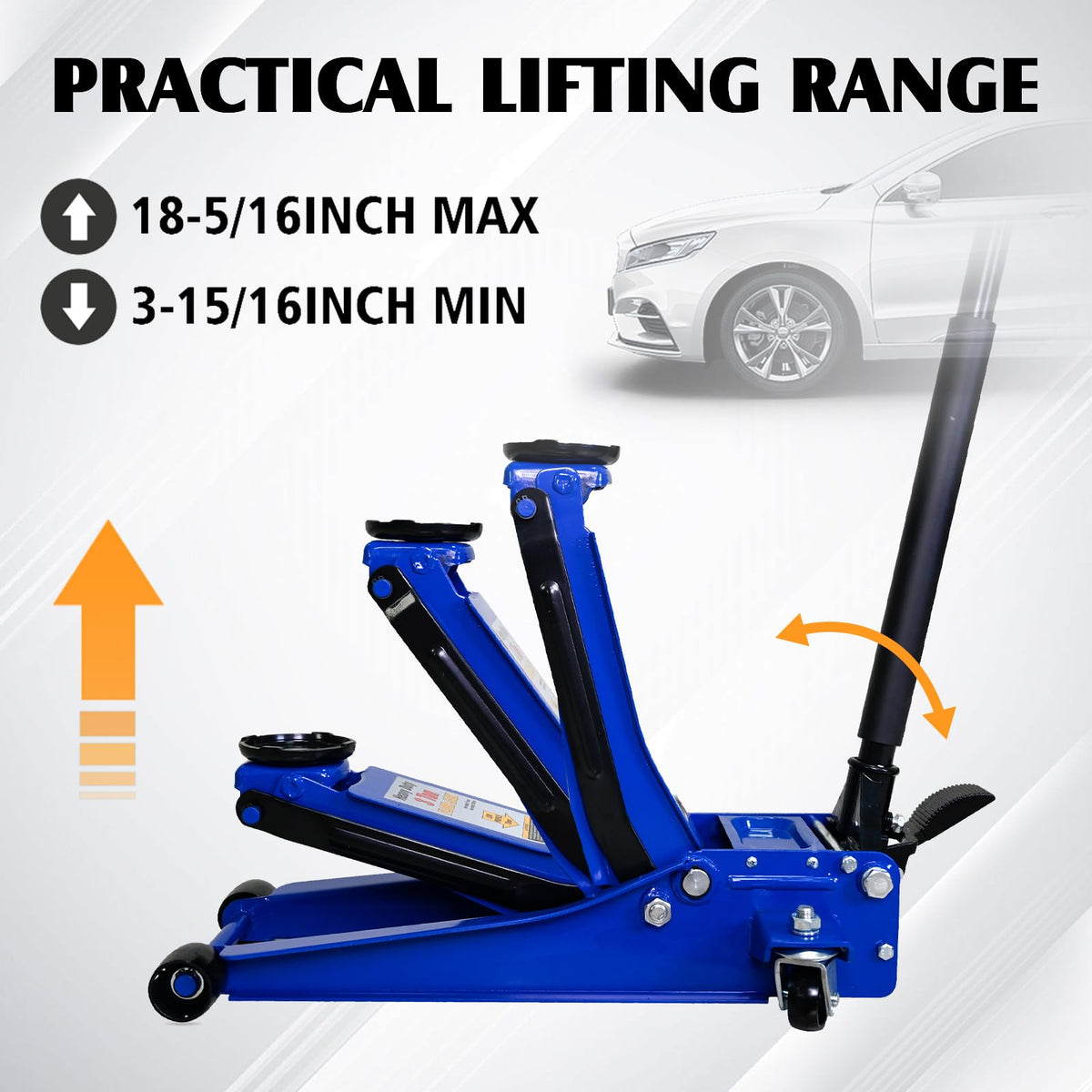 3 Ton Hydraulic Floor Jack with Foot Pedal T501
