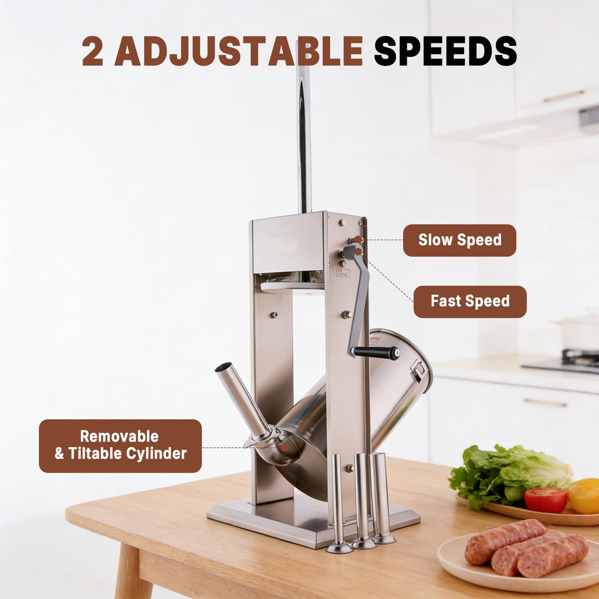 11 Lb Stainless Steel Vertical Sausage Stuffer D208