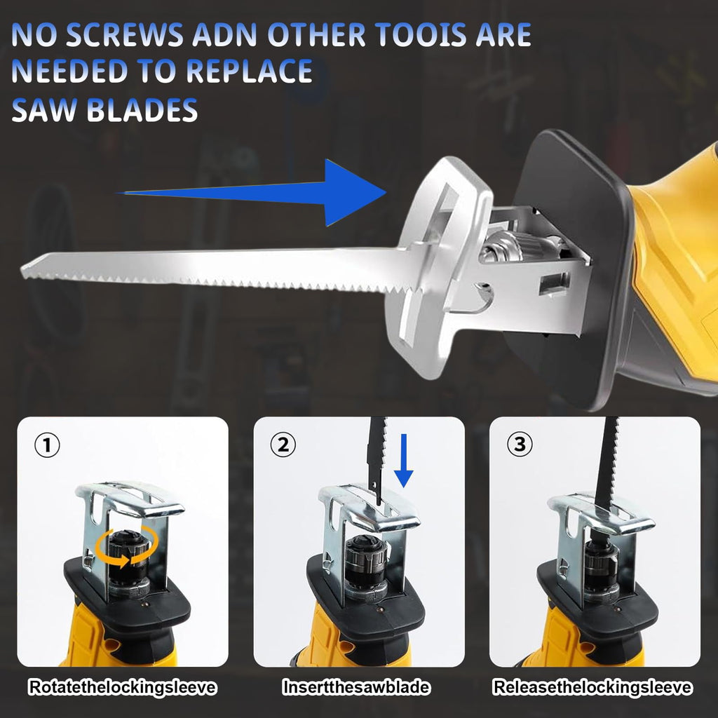 Cordless Reciprocating Saw with 4 Blades Kit D940849