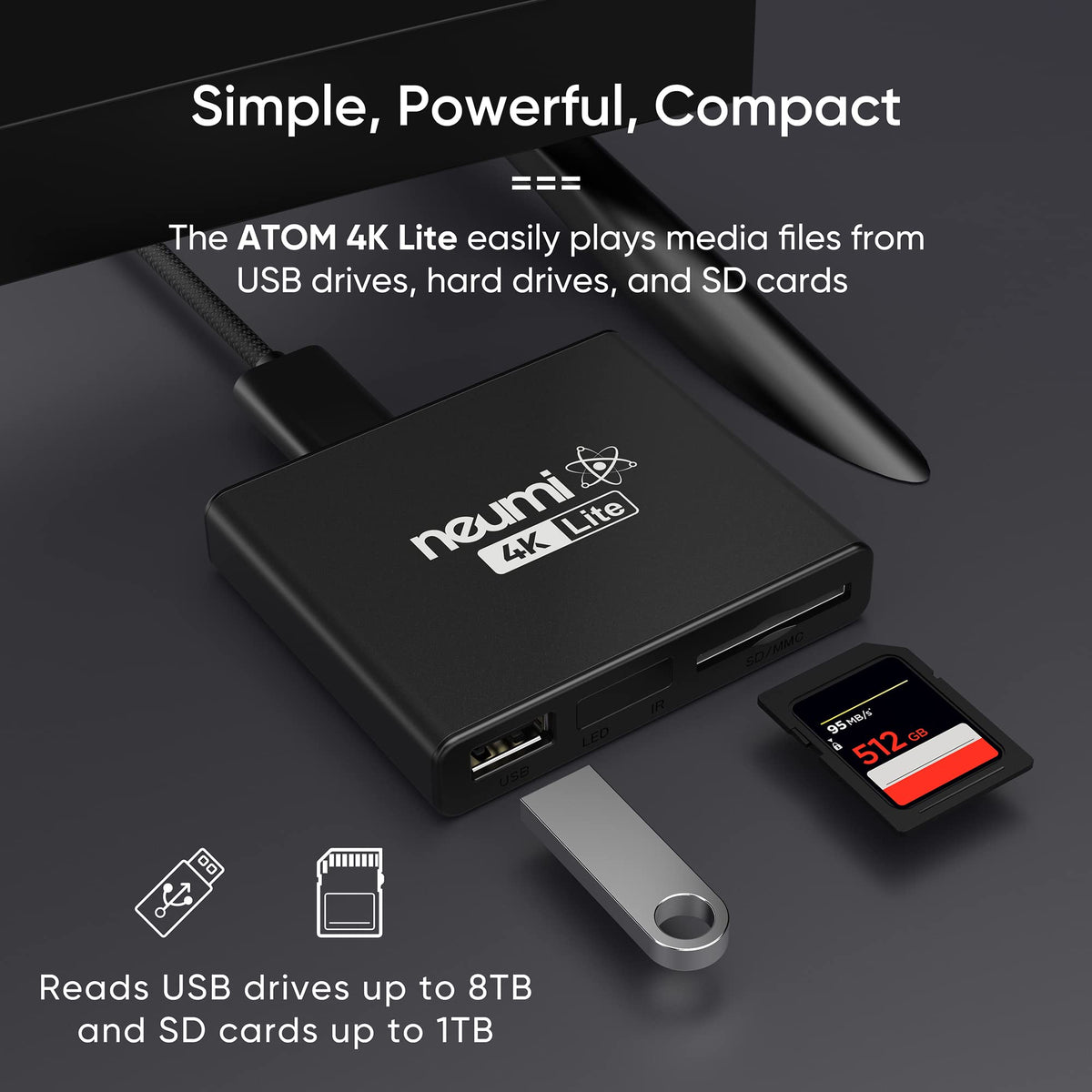 4K Media Player for USB Drives and SD Cards J899
