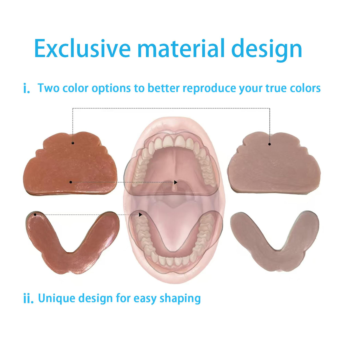 Moldable Temporary False Teeth 2 Sets 28 Pcs L66869