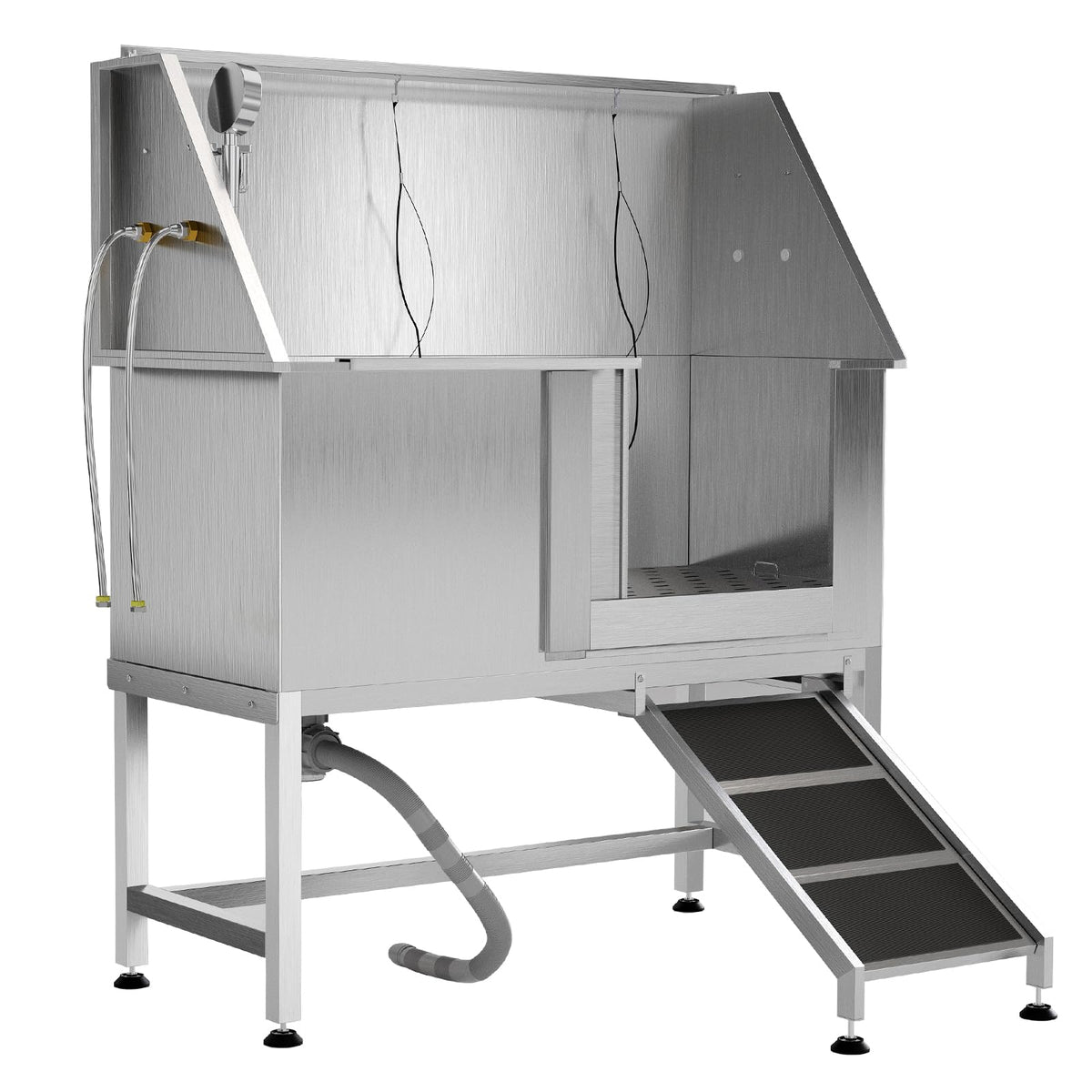 50 Inch Stainless Steel Dog Washing Station with Non-Slip Ramp M5754