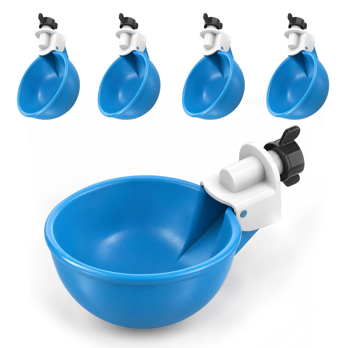 Blue Large Automatic Chicken Waterer Cups Pack of 5 E8763
