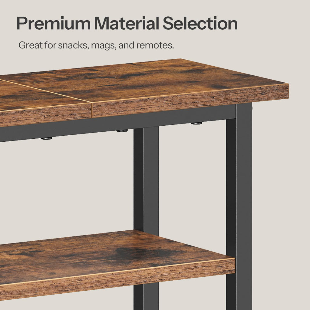 Narrow Side Table with Charging Station and LED Light D931721