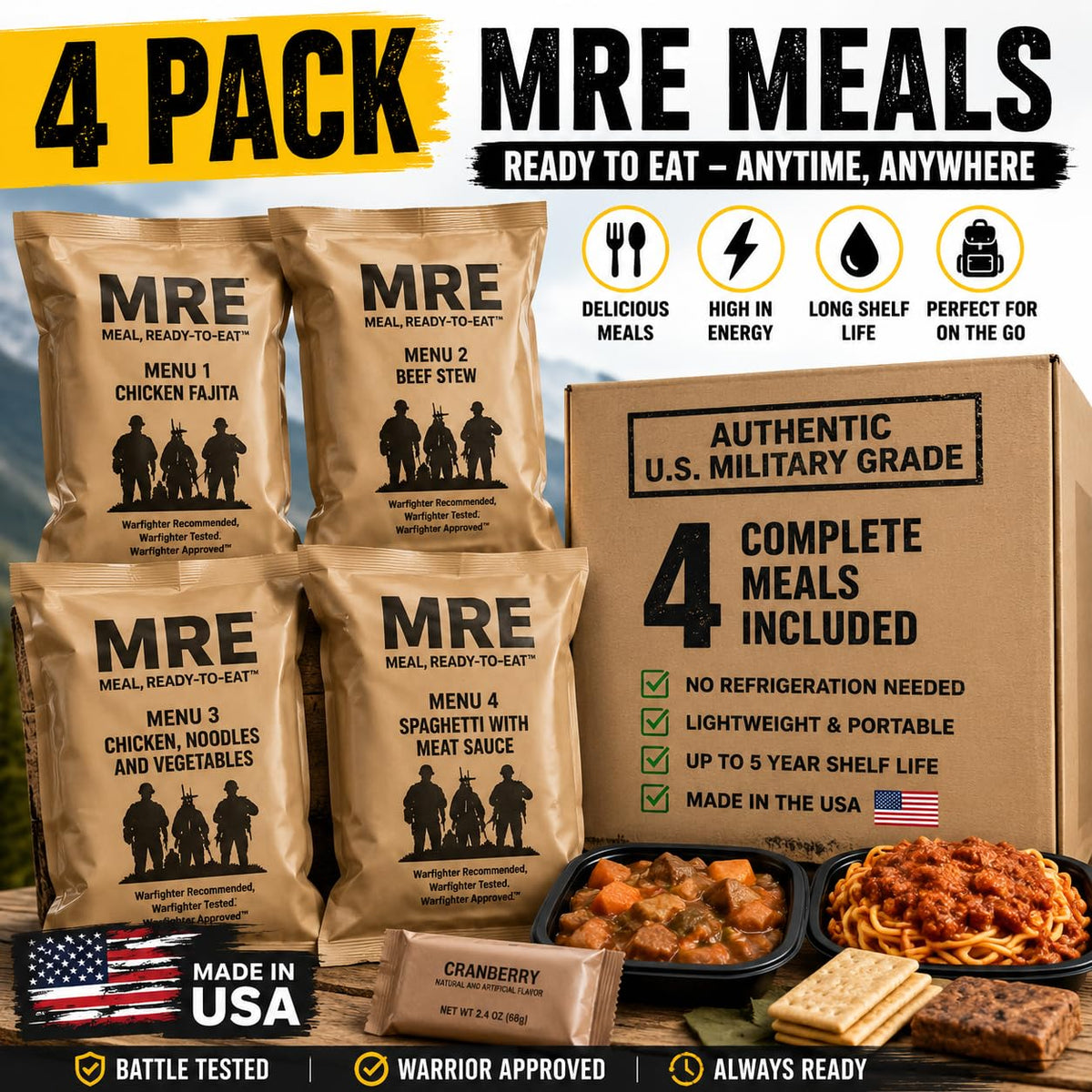 Ready-to-Eat Emergency Meals 2-Pack R435