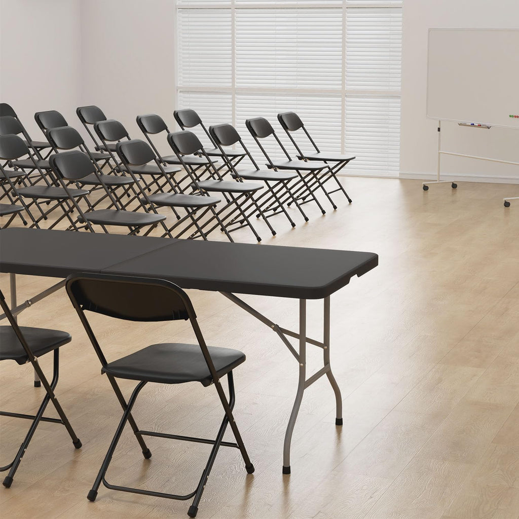 Portable Heavy Duty Folding Chairs 10 Pack Black V783