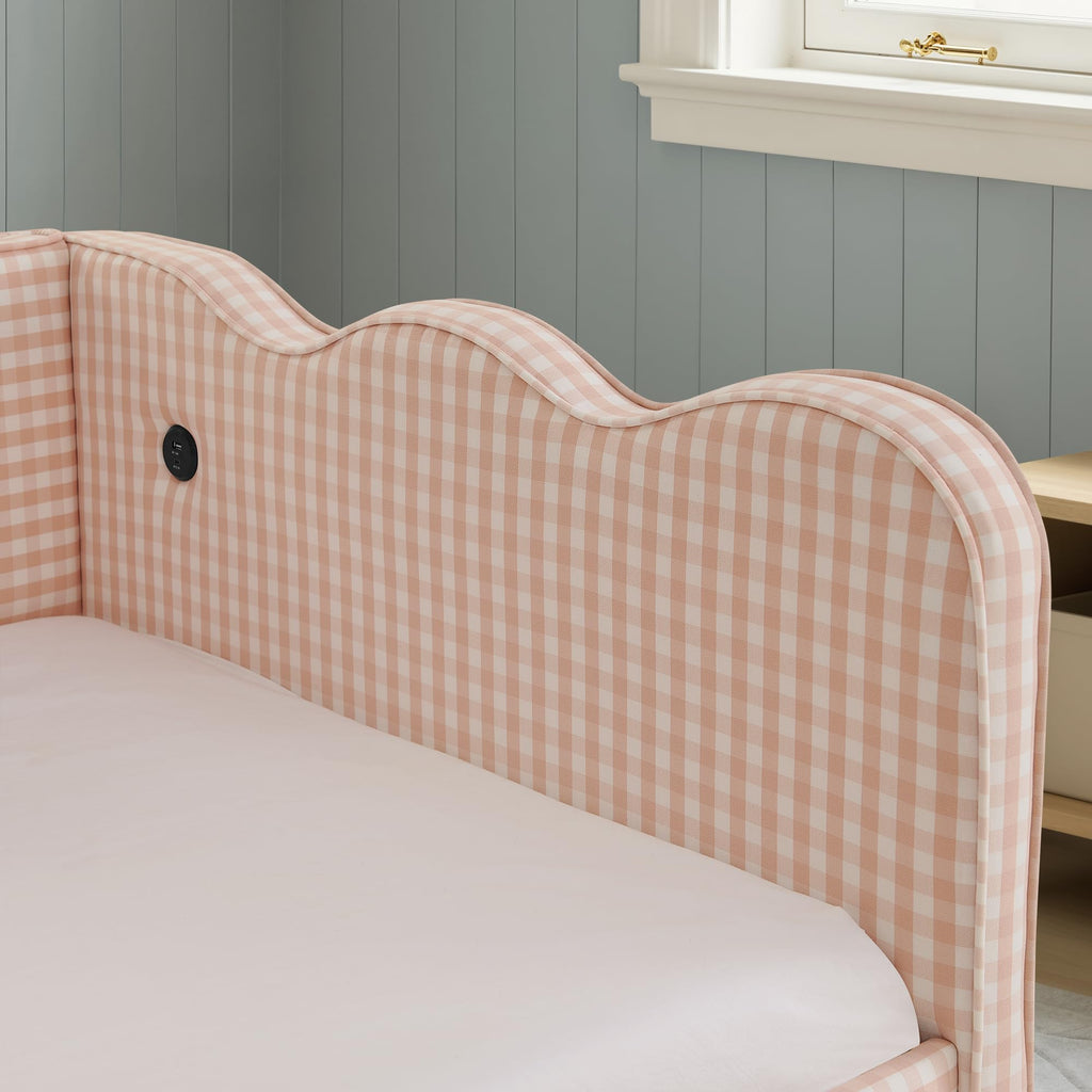 Twin Size Upholstery Daybed with Trundle and USB X59507