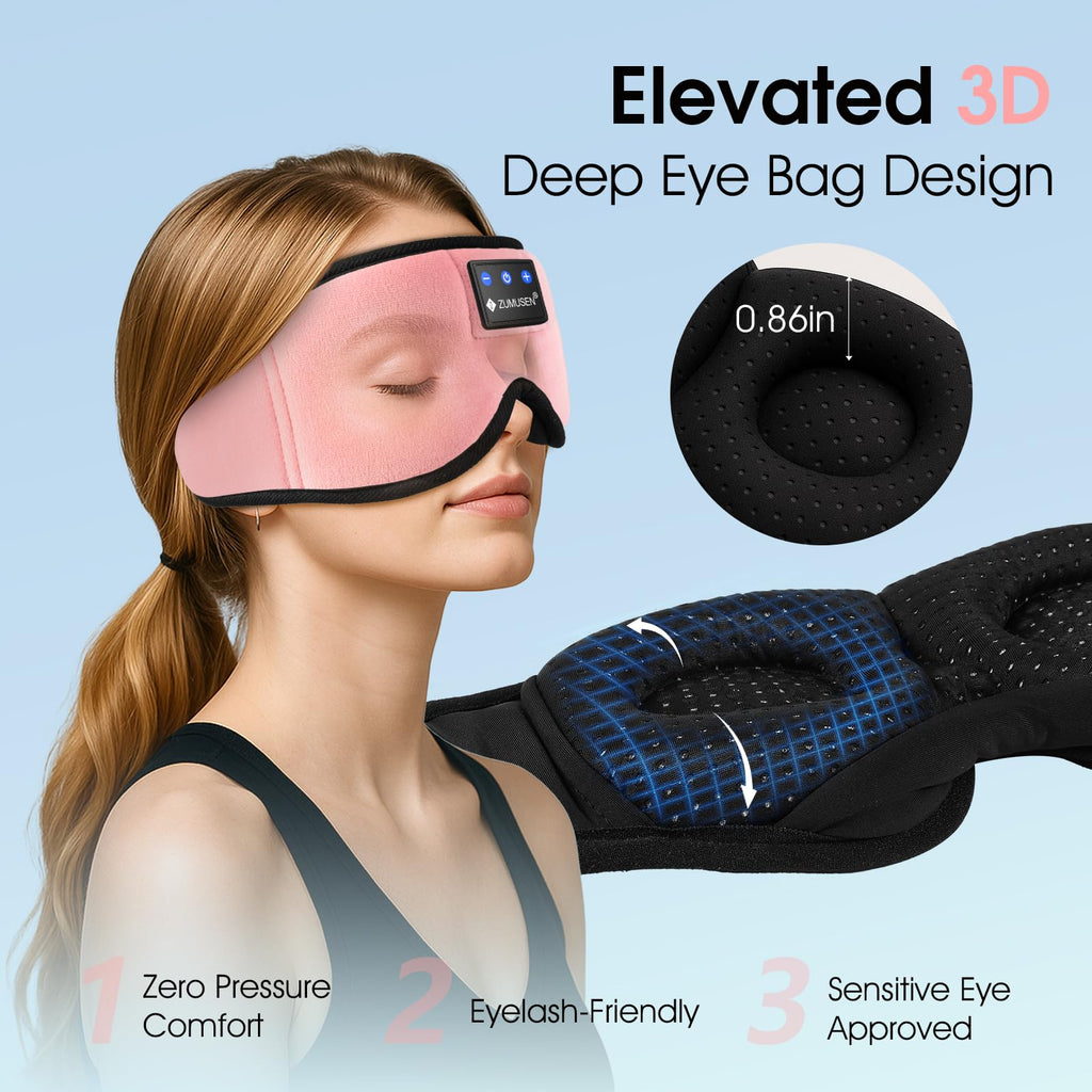Bluetooth Sleep Headphones 3D Wireless Music Eye Mask N40443