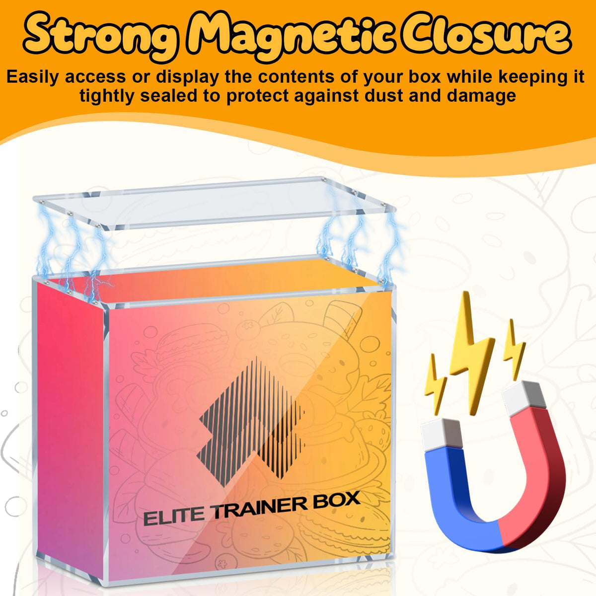 Acrylic Case 5mm with 6 Magnet Secure Closure D3112