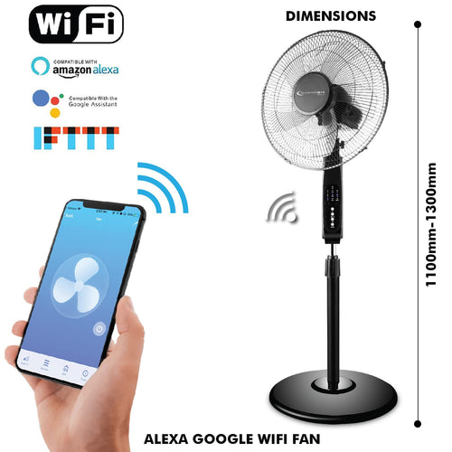 16” WIFI Enabled Oscillating Pedestal Fan W253