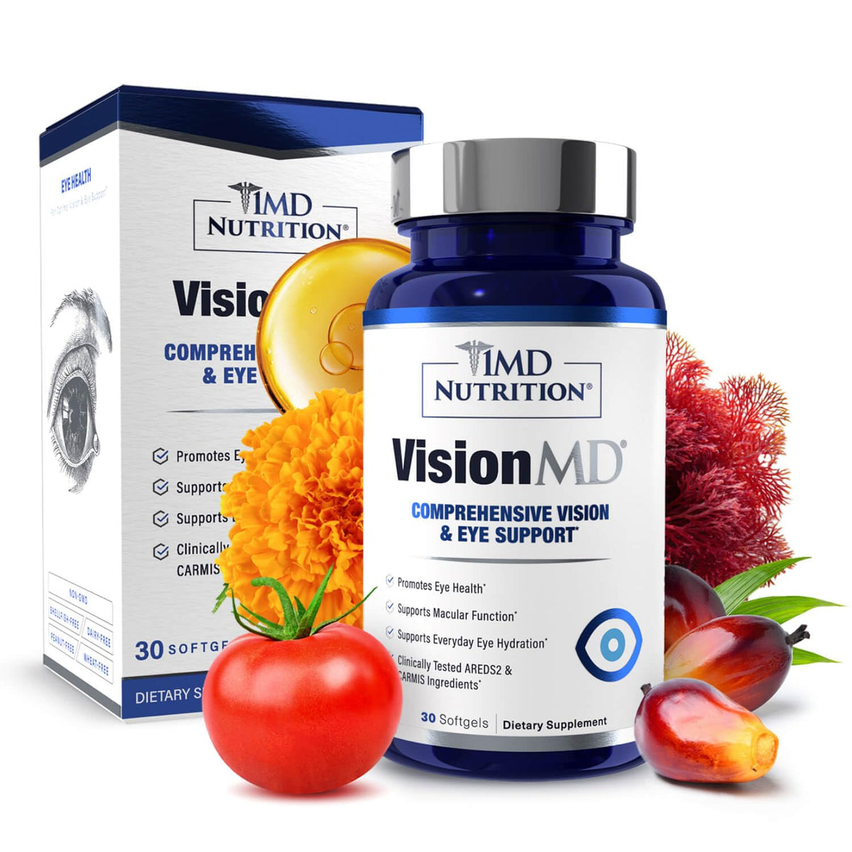 Eye Vitamin Supplement with Lutein & Zeaxanthin 30 Softgels K6526