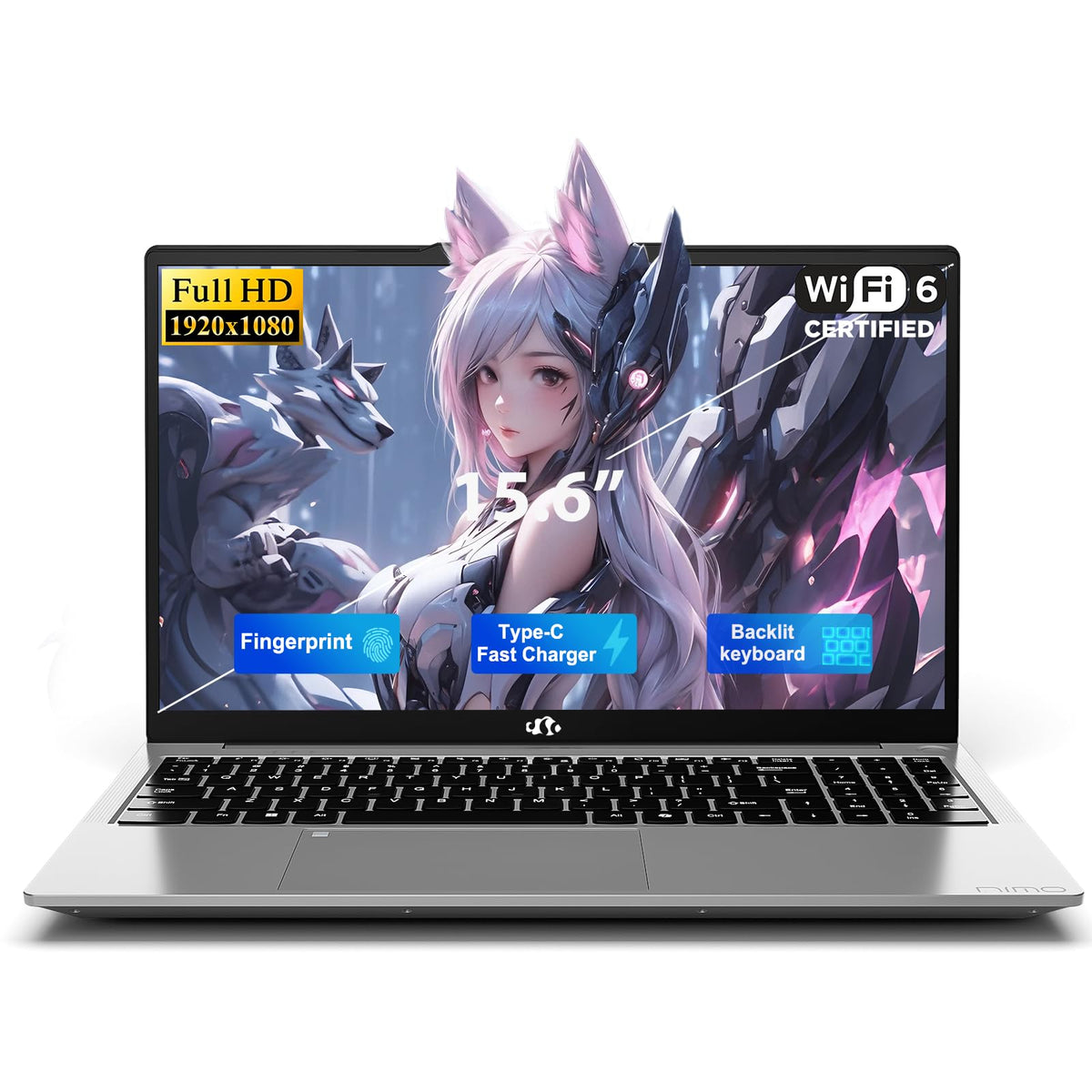 15.6" FHD Laptop, Intel 4 Cores, 8GB RAM, 256GB SSD E391274