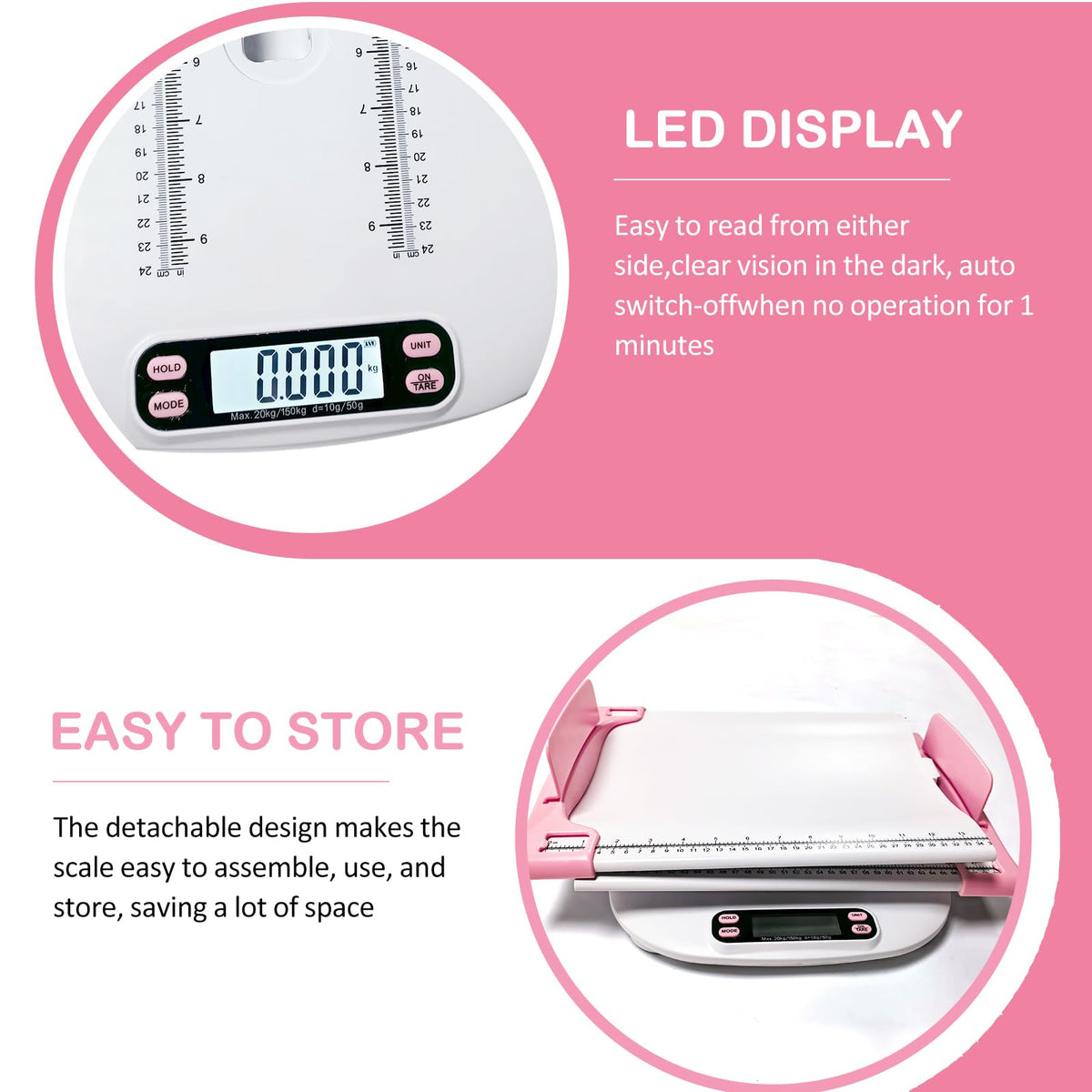 Portable Digital Pet Scale with Height Markings Z50871