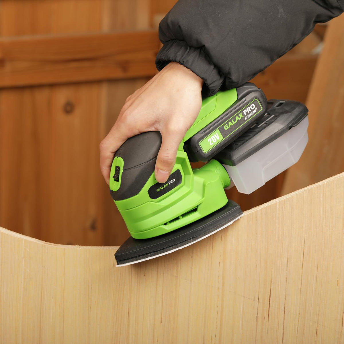 Cordless Detail Sander 2.0Ah Battery, 20 Pcs Sandpapers D1872