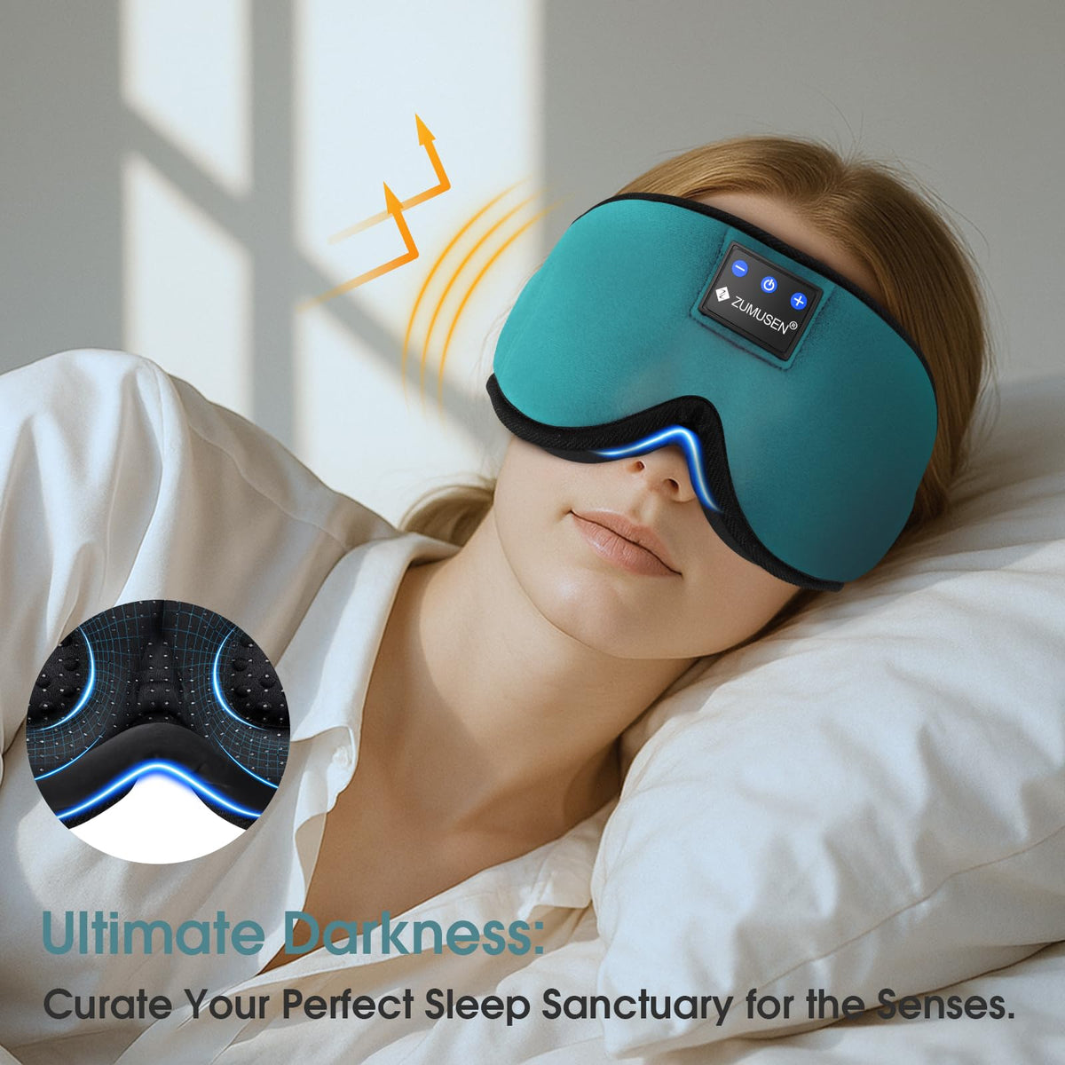 Bluetooth Sleep Headphones 3D Wireless Music Eye Mask N40443