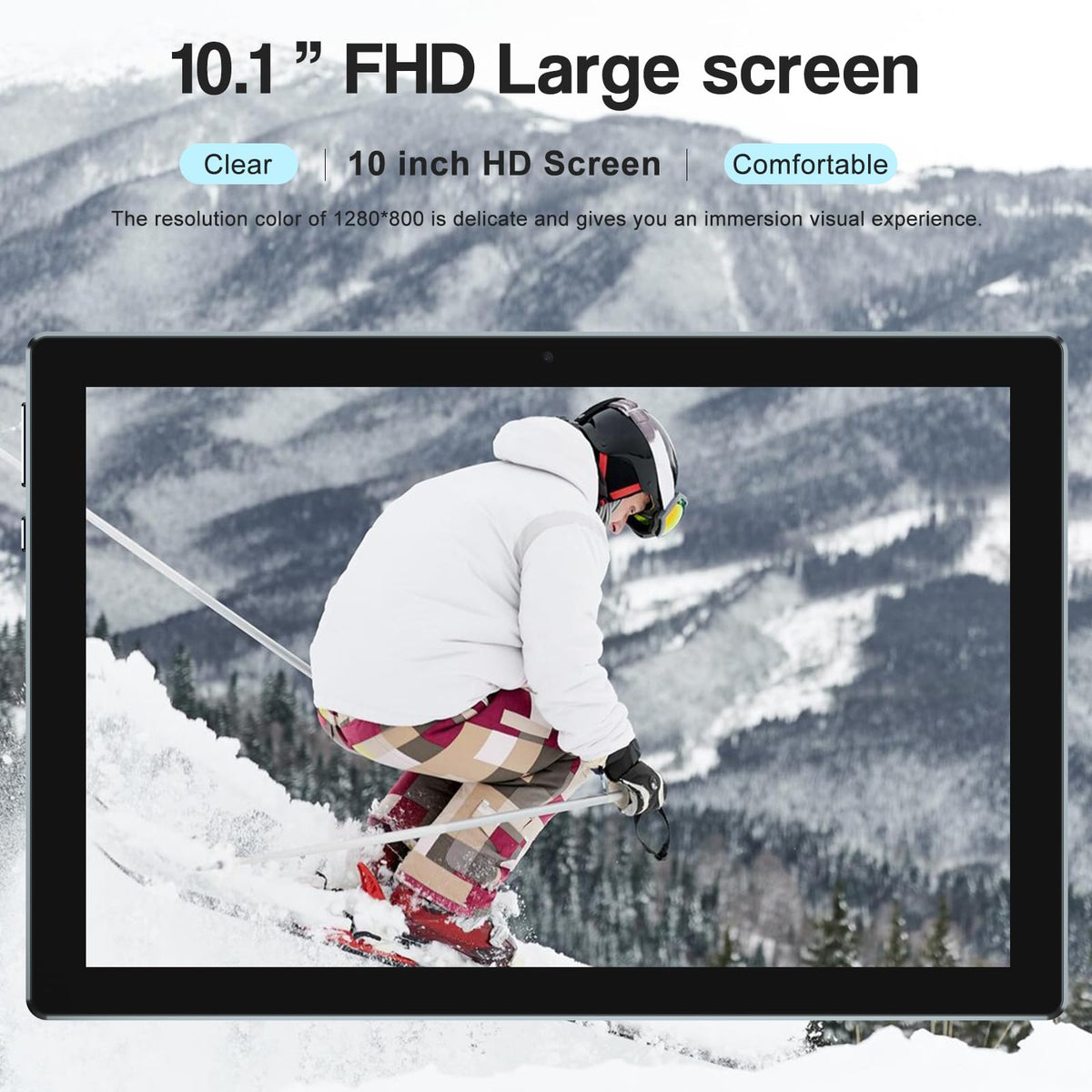 Android 15 Tablet 18GB RAM 128GB ROM 10 inch Black H726315