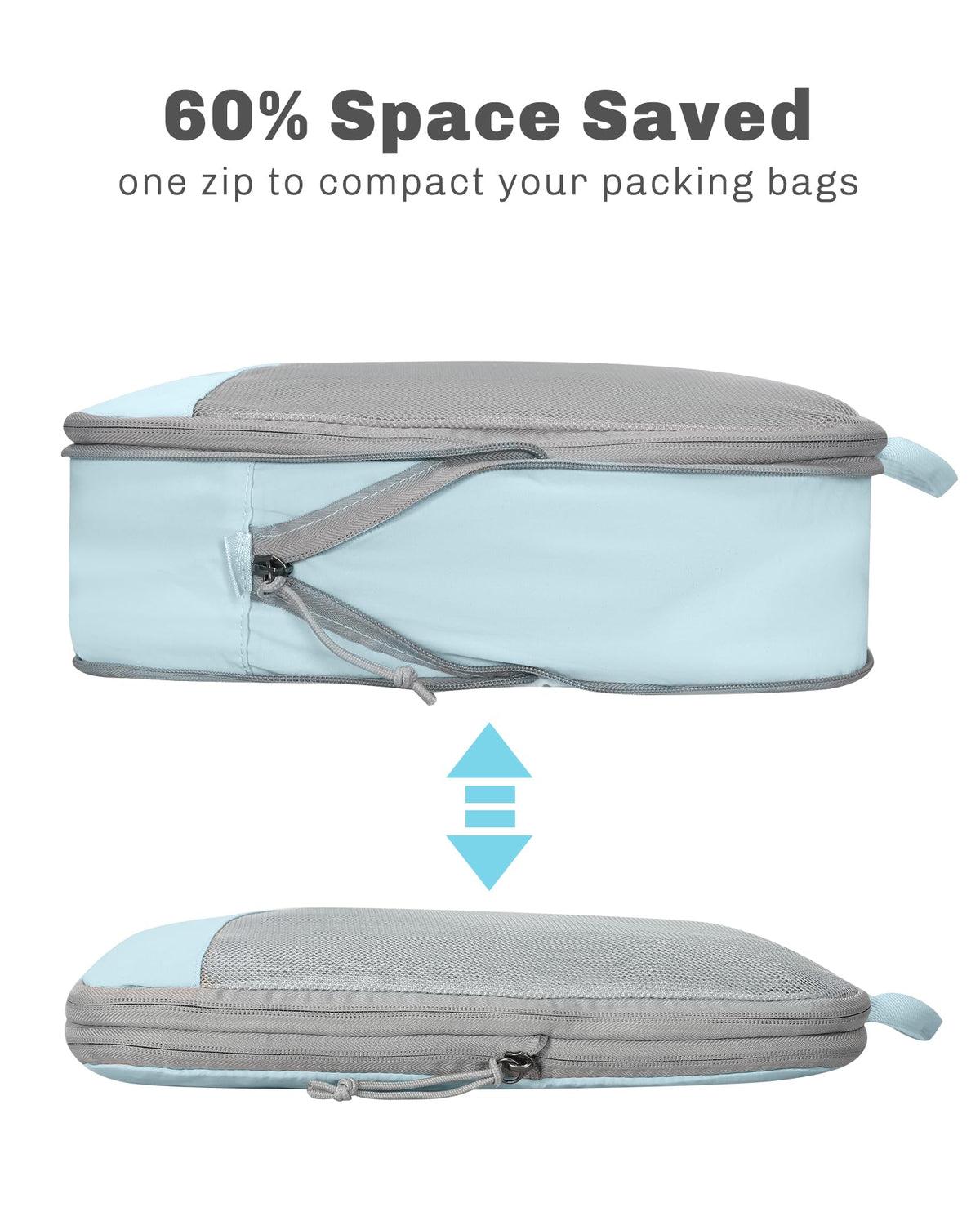 Rolling Backpack with Wheels 43L with Packing Cubes Set 6PC K738763