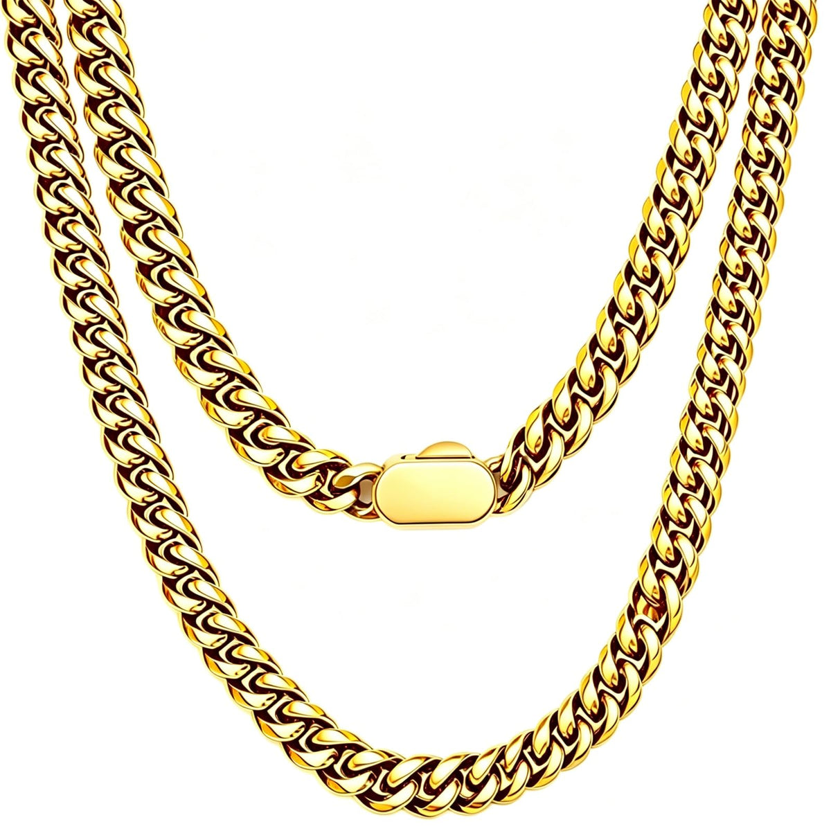 Stainless Steel 6mm Cuban Link Chain Necklace J3698