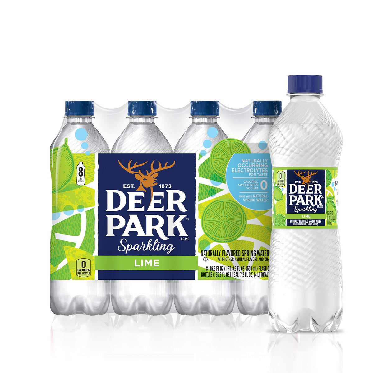 Sparkling Water Zesty Lime 16.9 Fl Oz (Pack of 8) B345289