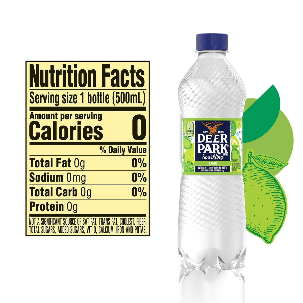 Sparkling Water Zesty Lime 16.9 Fl Oz (Pack of 8) B345289