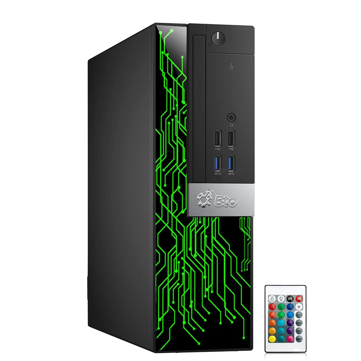 RGB Gaming PC with 24 Inch Monitor Intel i5 16GB RAM 512GB SSD U7451