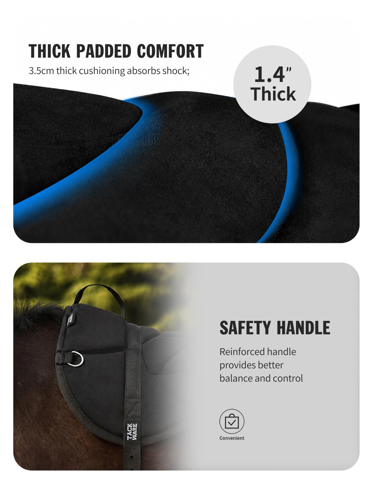 Western Bareback Pad with Girth T8091